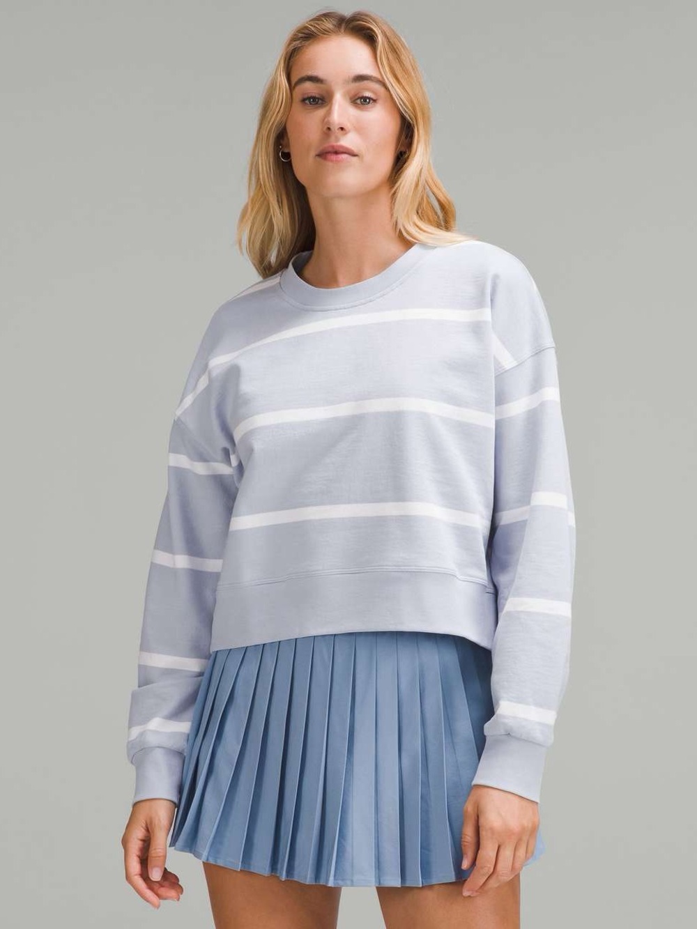 Lululemon Perfectly Oversized Cropped Crew *Stripe